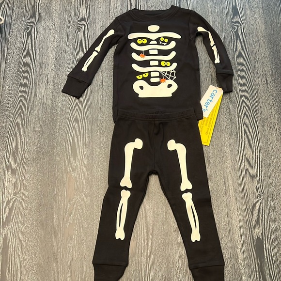 Carter's Other - Carter’s 2 Piece Skeleton Pajamas-Halloween- 12M - NWT